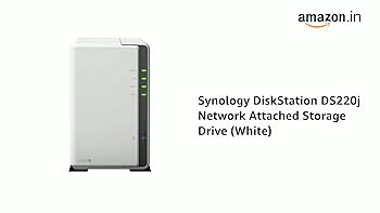 Synology DiskStation DS220j Network Attached Storage Drive (White