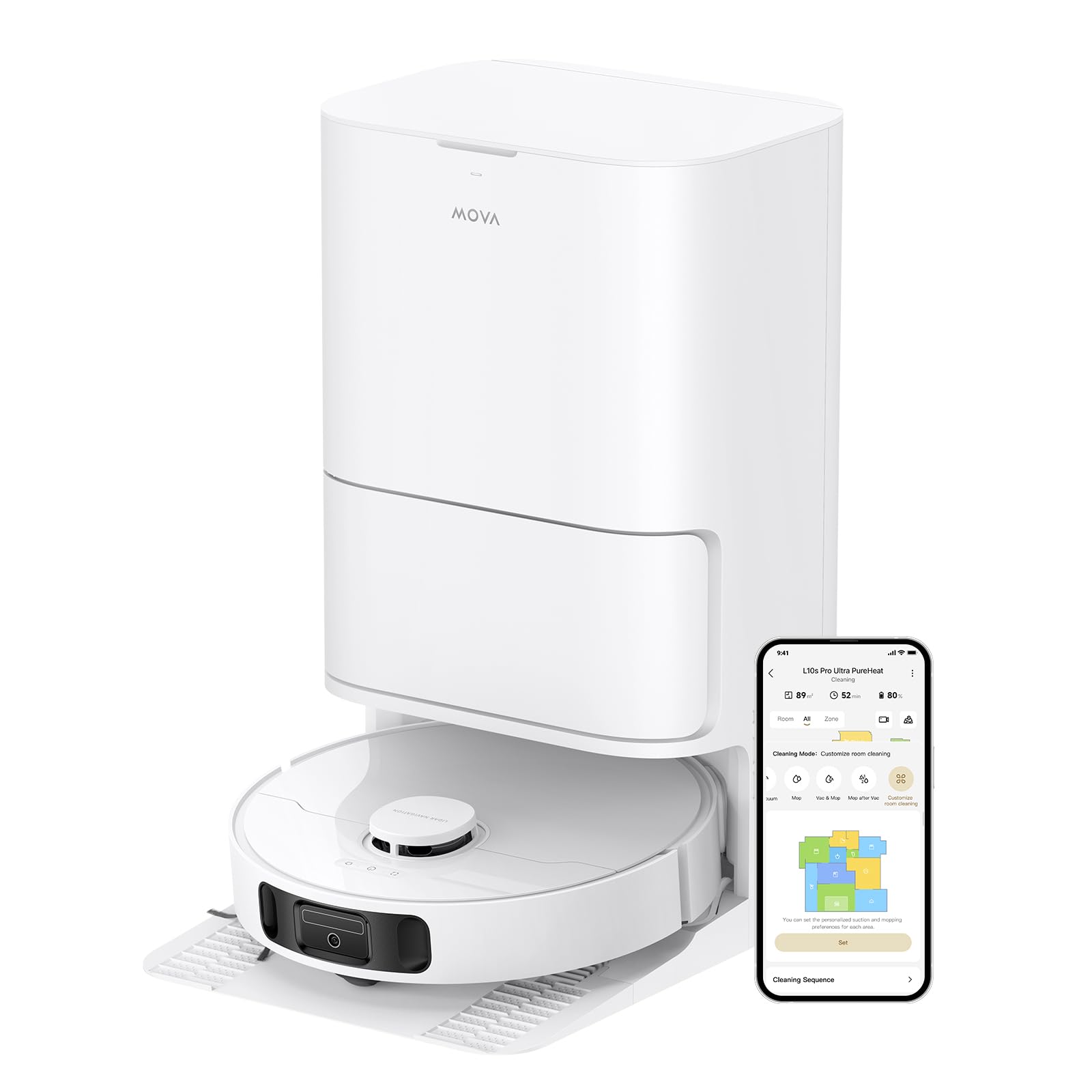 Amazon | MOVA ロボット掃除機 E30 Ultra 7000Pa強力吸引＆水拭き両用