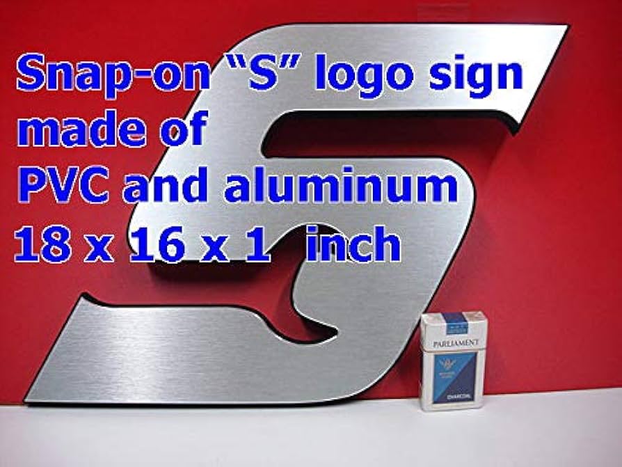 Amazon.co.jp: スナップオン SNAP-ON“S-Mark”ロゴ看板/大きく重厚/特大