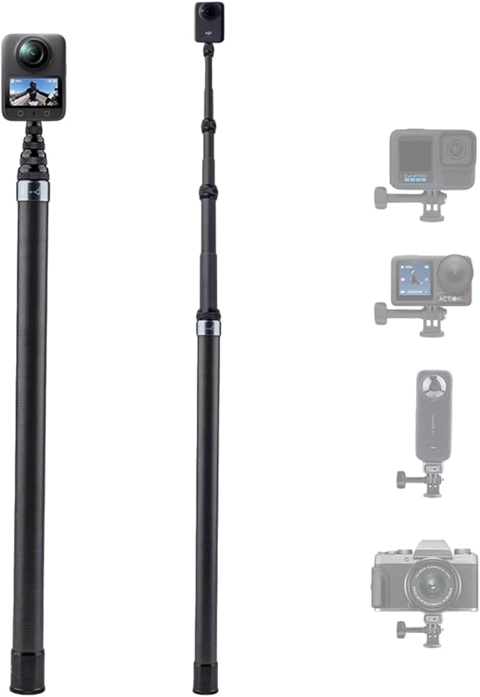 Amazon | 3m自撮り棒 超長い 見えない自撮り棒 hero12/11/10/9用 insta