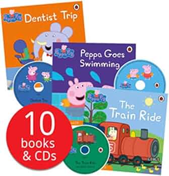 CD10枚付「ペッパピッグCD付き英語絵本」10冊セット peppa pig book