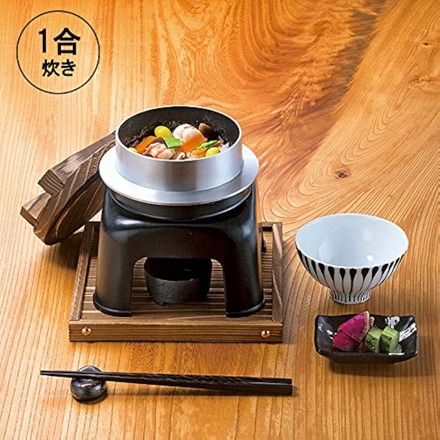 Amazon | ニュー釜めしカマドセット (内側フッ素加工) [ 約20 x 20 x