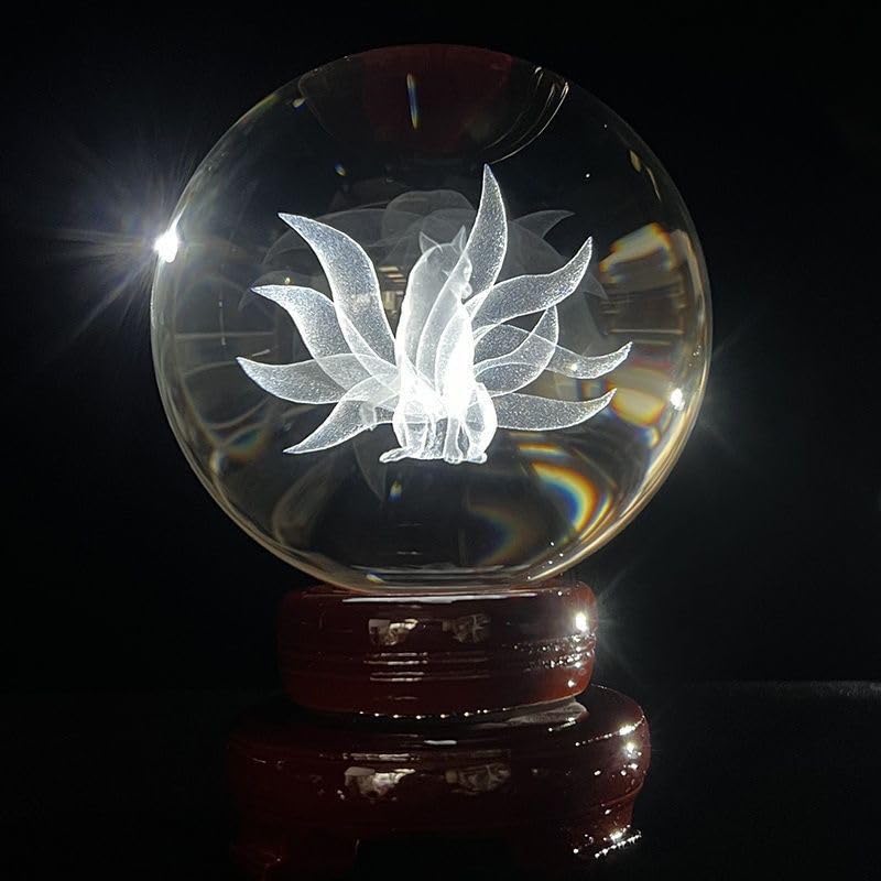 Amazon.co.jp: 風水グッズ 九尾の狐 九尾 九尾狐 人工水晶 玄関 開運