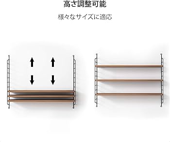 Amazon｜ウォールシェルフ 壁掛け棚 飾り棚 3段式 木製 リビングルーム