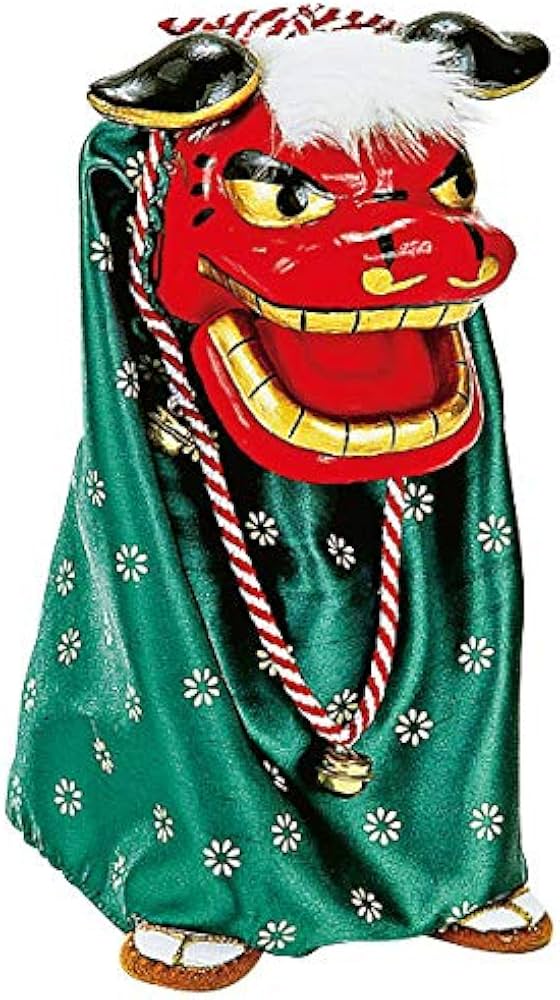 Amazon | ダンシング獅子舞 H24×W11×D11cm 布・スチロール・PVC【1ヶ入