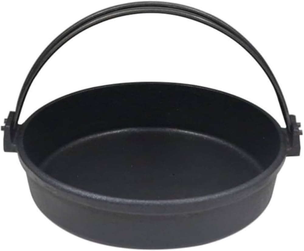 Amazon | すき焼き鍋 南部ツル付黒焼付 直火用 南部鉄器 (26 CM,くろ
