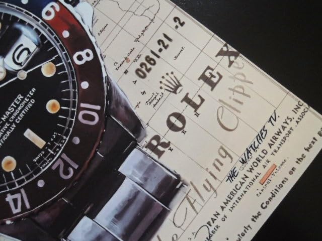 Amazon.co.jp: A4 額付き ポスター 時計 ロレックスアート GMTマスター