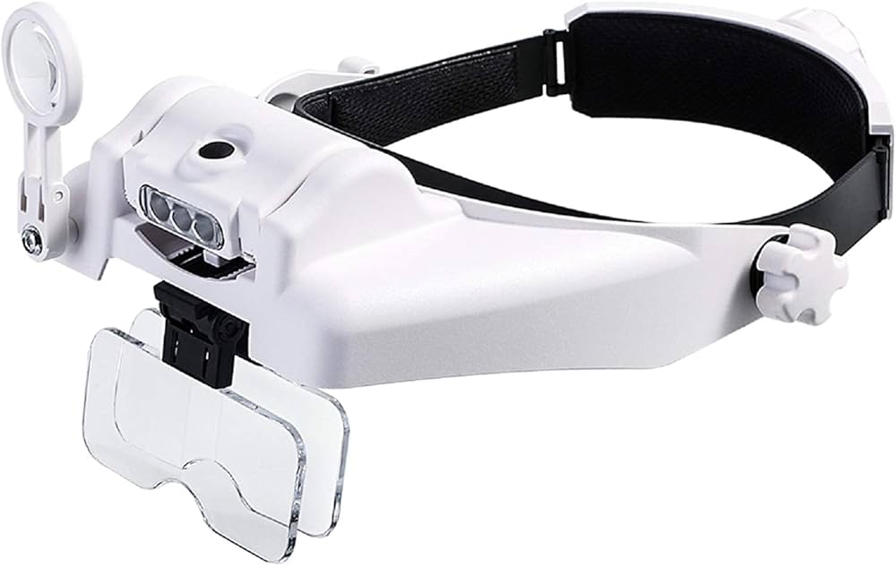 Amazon | oenbopo ルーペ ヘッドバンド拡大鏡 ライト付き ヘッド