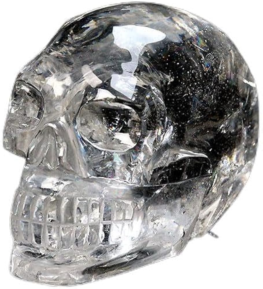 Amazon | 入手困難 極上品質 超透明 水晶 ドクロ クリスタルスカル 虹