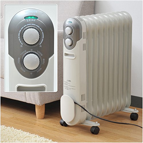 Amazon | 山善 オイルヒーター(1200/700/500W 3段階切替式)(温度調節