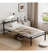 Amazon｜[SuperKois] ベッドフレーム シングル ベッド 宮棚 2口