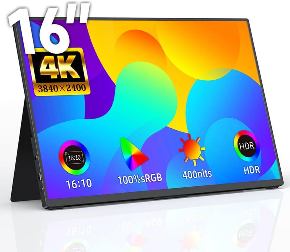 Amazon.co.jp: Upperizon モバイルモニター 16インチ 4K 非光沢IPS 100