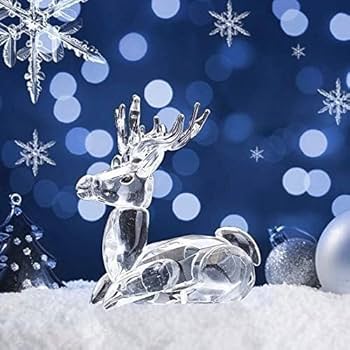 Amazon.co.jp: ガラス細工、家の置物、 鹿小さなマイクロクリスタル