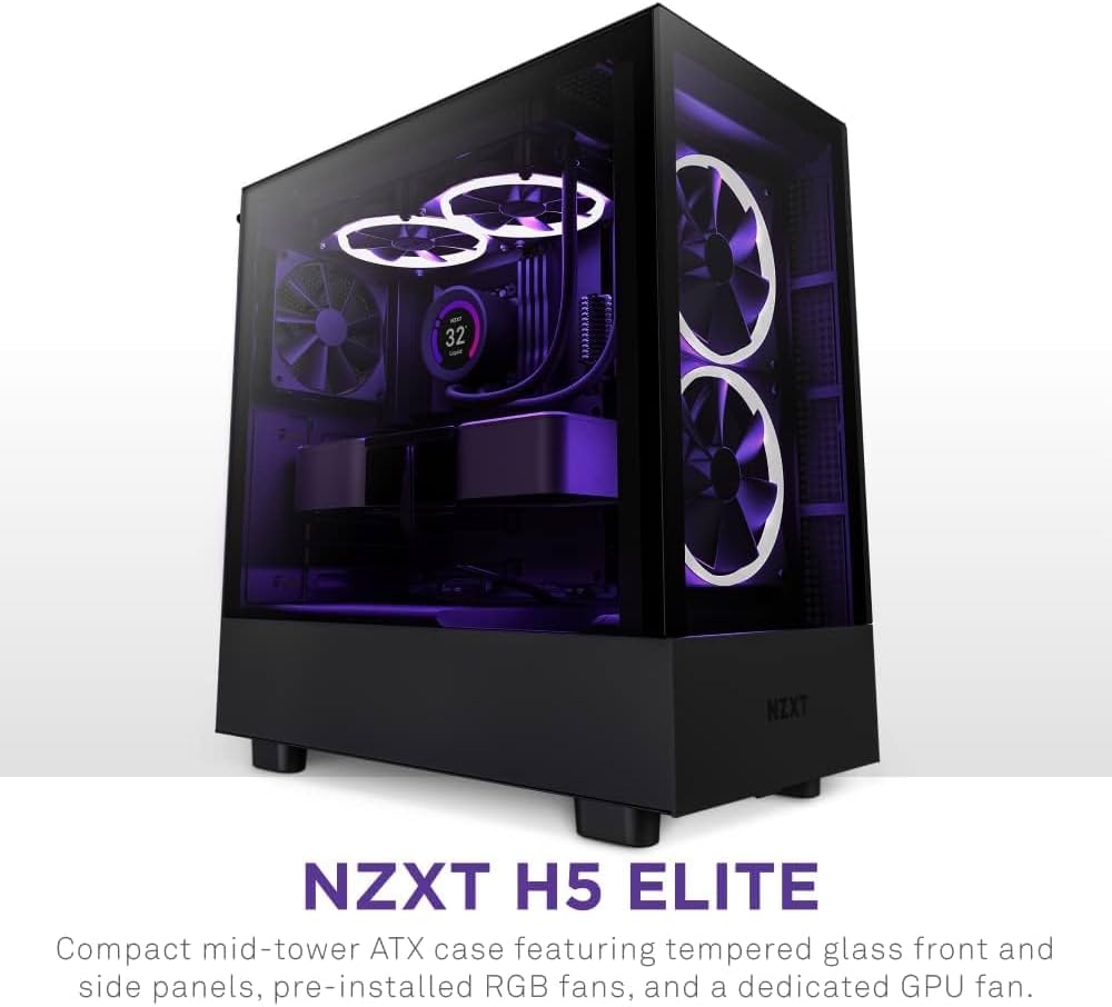 Amazon | NZXT H5 ELITE ミドルタワーケース [ Black ] CC-H51EB-01