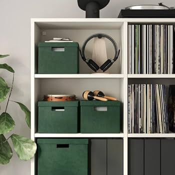 Amazon.co.jp: IKEA イケア 収納ボックス ふた付き ベルベット ダーク