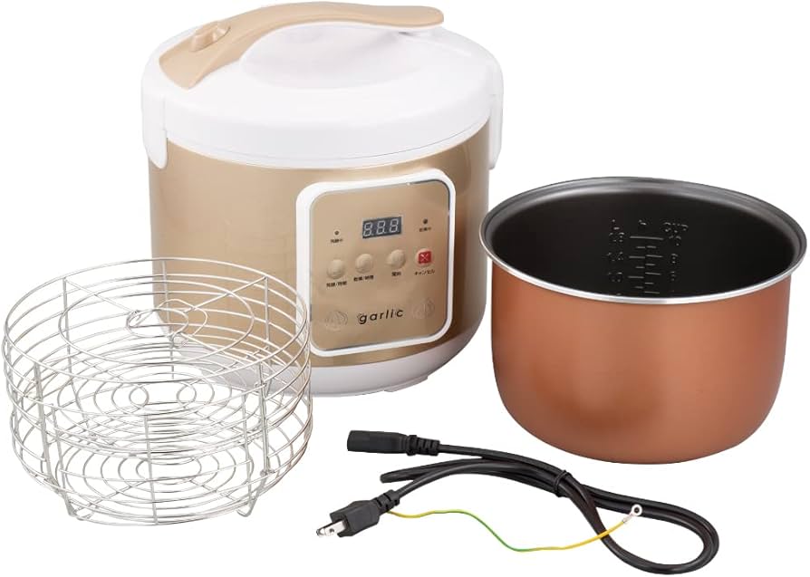 Amazon | 自家製 黒にんにく発酵器 最大量2kg 専用カゴ 簡易レシピ付き