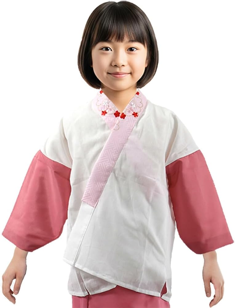 Amazon | 七五三 うそつき 襦袢 日本製 [なごみや] 子供用 半衿付き