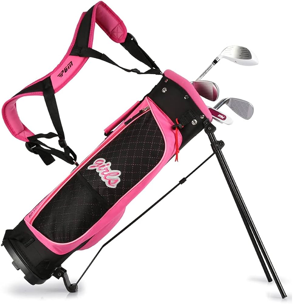 Amazon | ガールズゴルフバッグ、子供の軽量キャディバッグスタンド