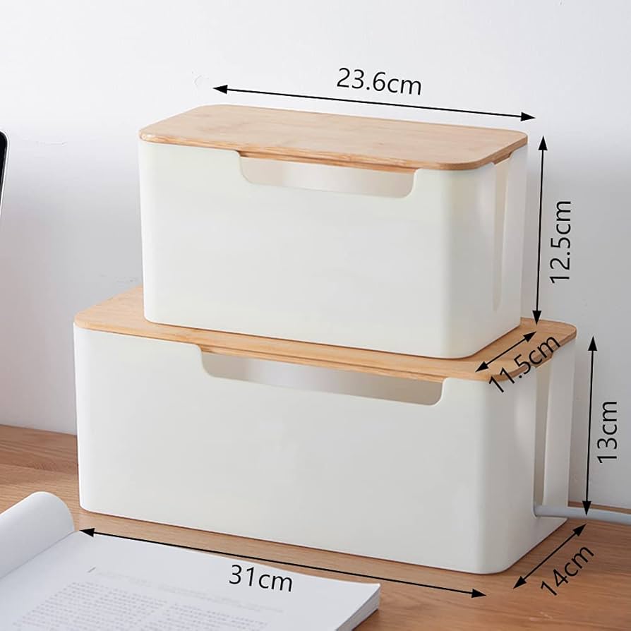 Amazon.co.jp: ケーブルボックス 2個セット 電源タップ 収納 ボックス