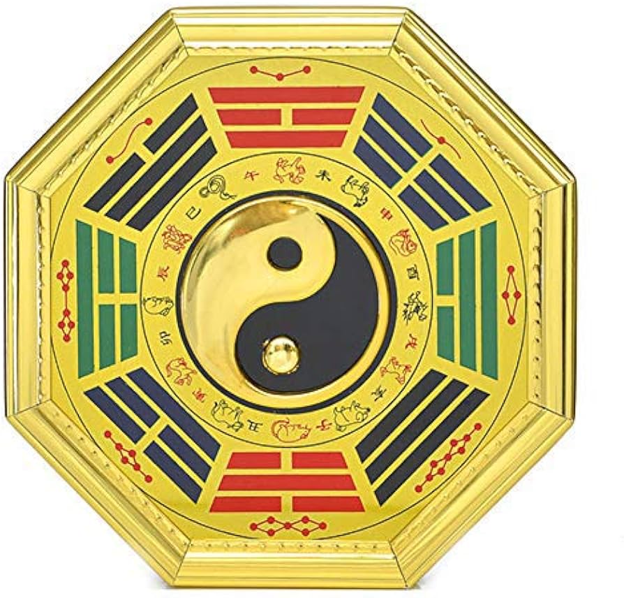 Amazon.co.jp: 陰陽八卦鏡 風水アイテム 太極鏡 十二支 開運 縁起物