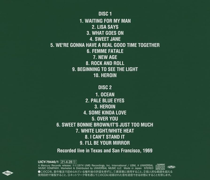 Amazon.co.jp: 1969~ヴェルヴェット・アンダーグラウンド・ライヴ(生産