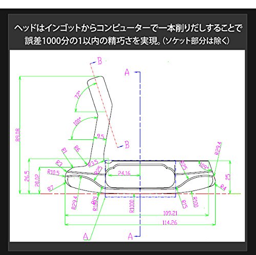 Amazon.co.jp: TEAM TOHO スピンコントロール軟鉄削出しパター ALLCNC