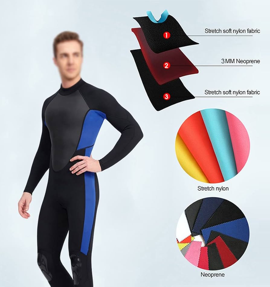 Amazon.co.jp: メンズウェットスーツ、3mmネオプレンダイビングスーツ