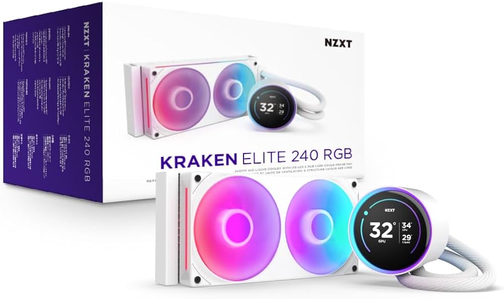 Amazon | NZXT Kraken Elite 240 RGB v2 White 簡易水冷CPUクーラー RL