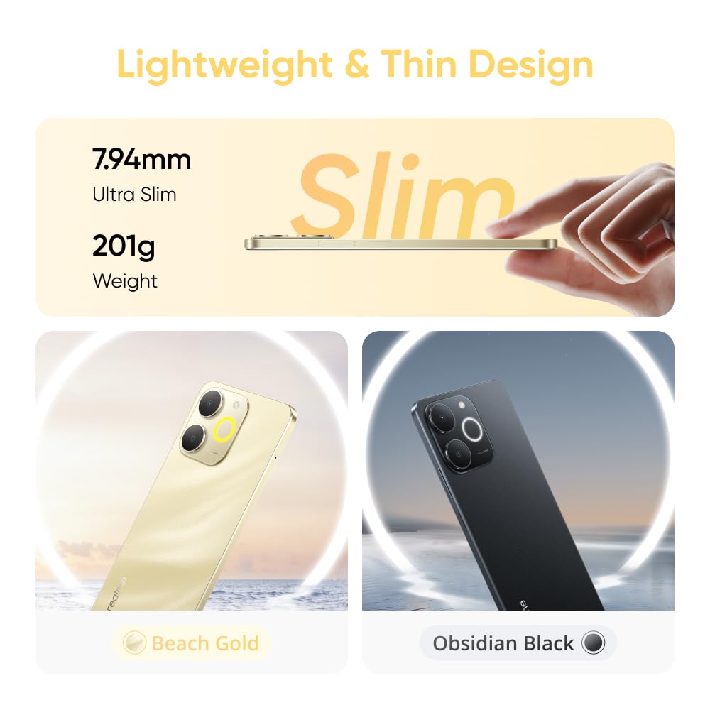 realme Note 70T Smartphone 4+256GB, 6000mAh Battery, 15W Fast