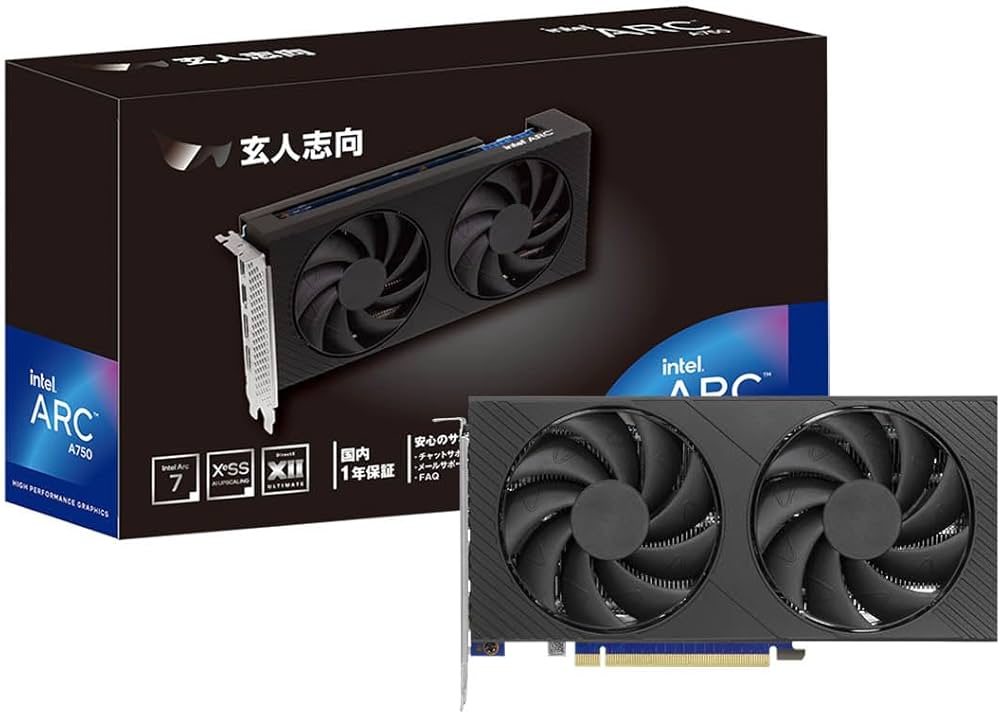 Amazon | 玄人志向 Intel ARC A750 搭載 グラフィックボード GDDR6 8GB