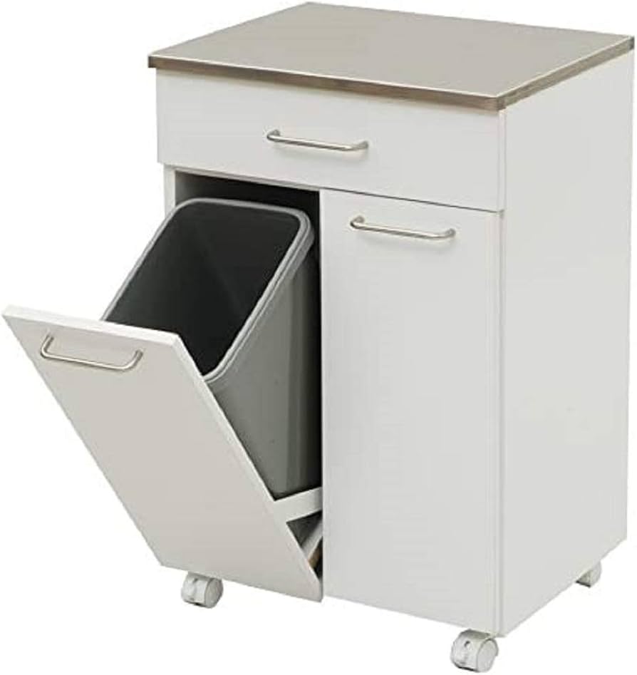 Amazon｜山善(YAMAZEN) ステンレストップダストボックス(2分別