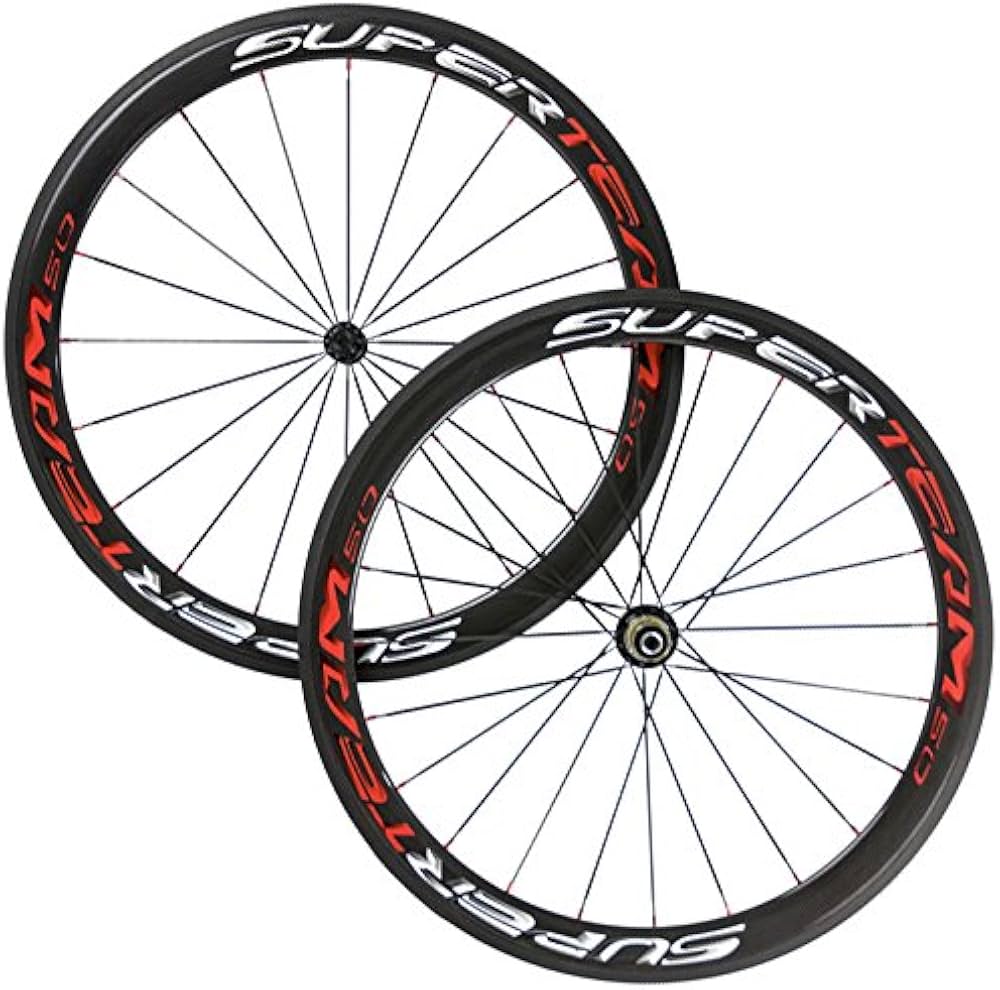 Amazon | Superteam バイク 50mm クリンチャーカーボンホイールザー 幅