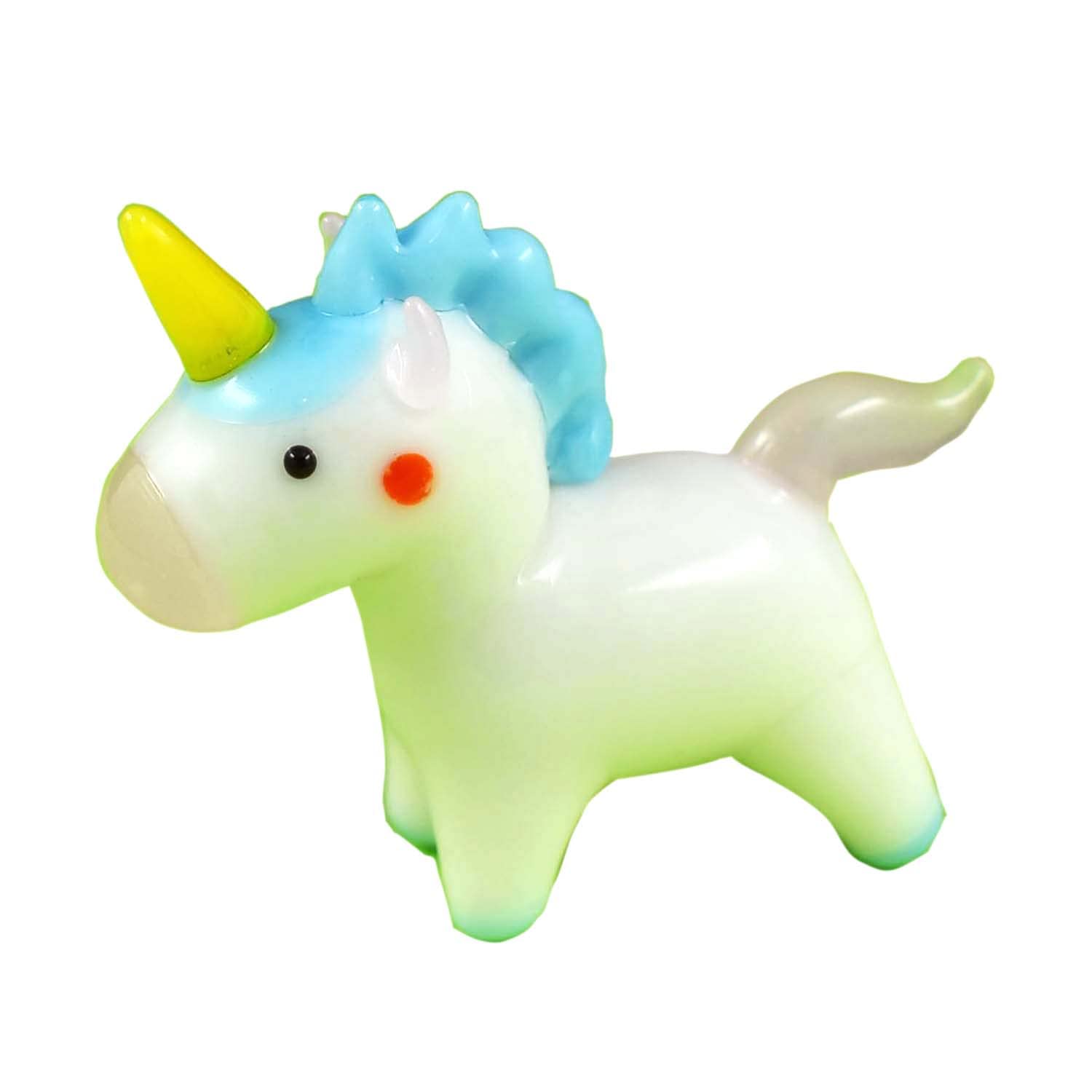 Amazon.co.jp: フォーカート かわいい手作り ｶﾞﾗｽ細工 ユニコーン