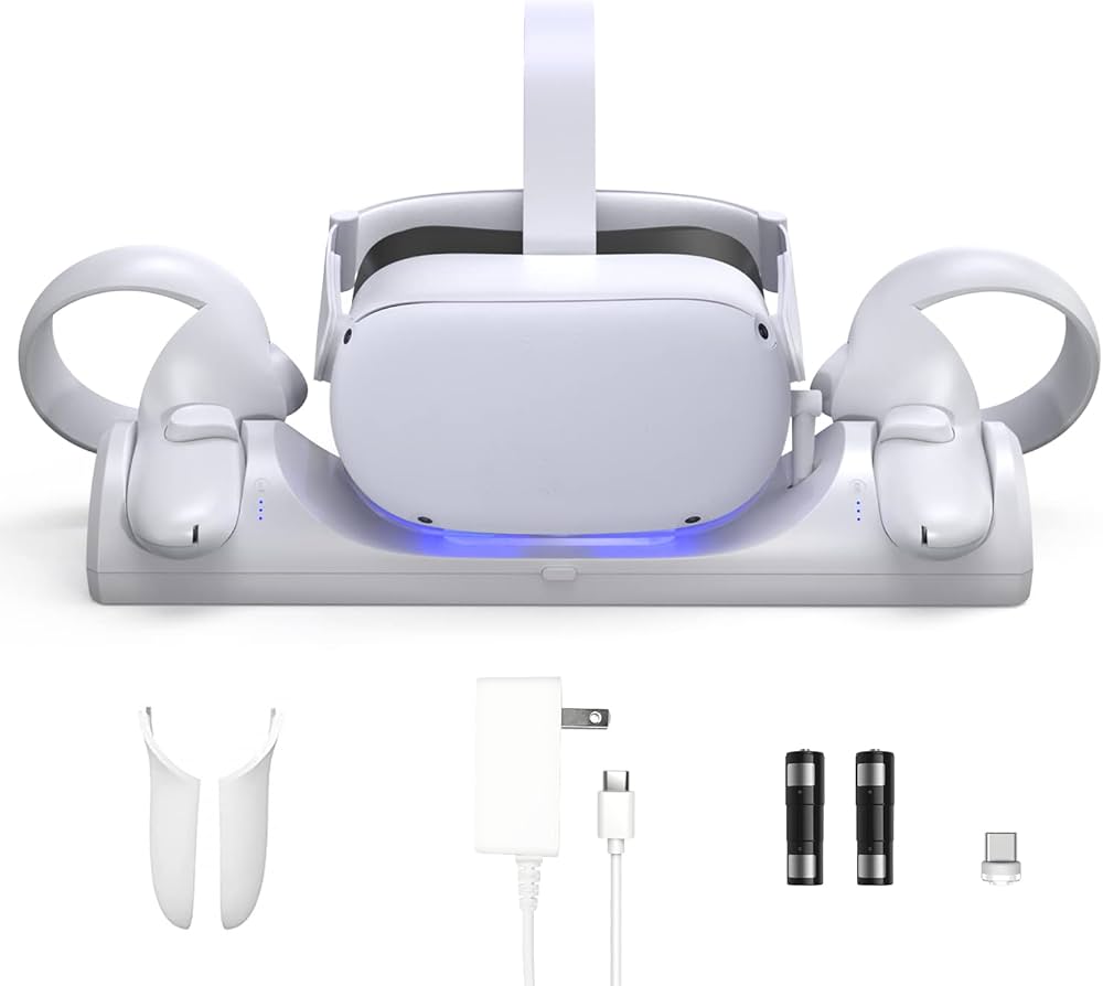 VR Charging Station for Oculus Quest 2/Meta Quest 2, Charging Dock