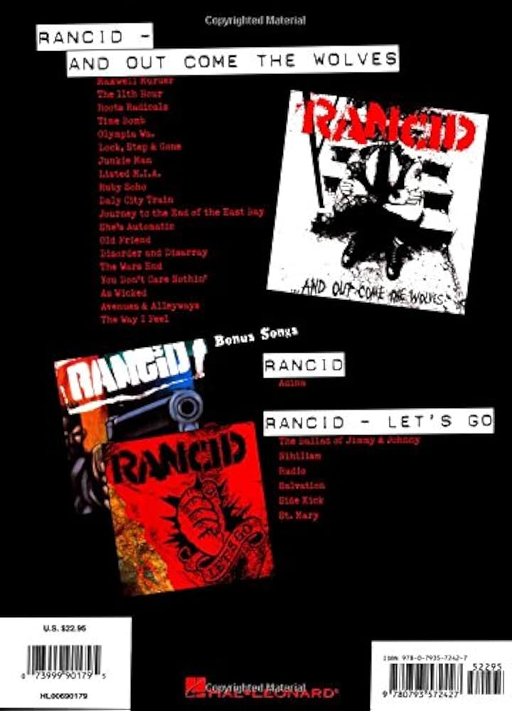Amazon.com: Rancid - And Out Come the Wolves: 9780793572427