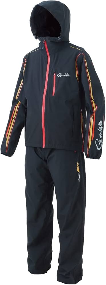 Amazon.co.jp: Gamakatsu ライトレインスーツ GM3681 ブラック 3L
