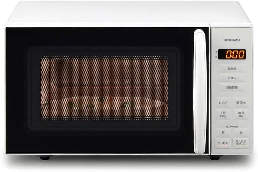 Amazon | アイリスオーヤマ 電子レンジ 18L 単機能 フラットテーブル