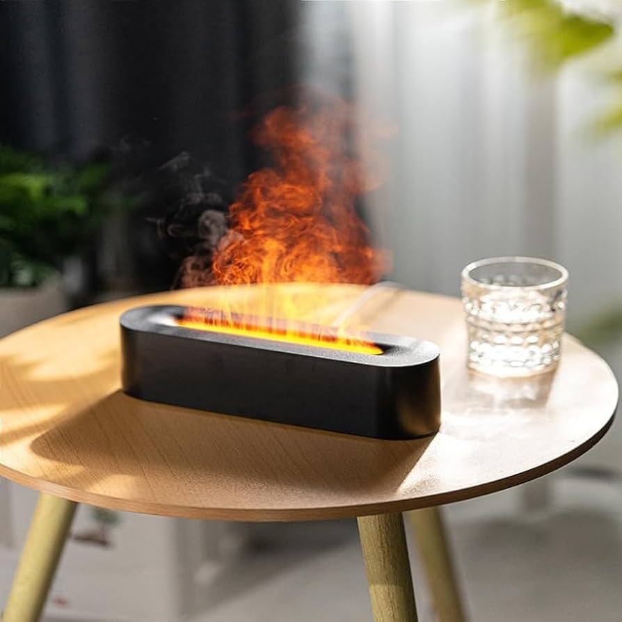 Amazon.co.jp: Demanca卓上加湿器 アロマディフューザー 炎 加湿器