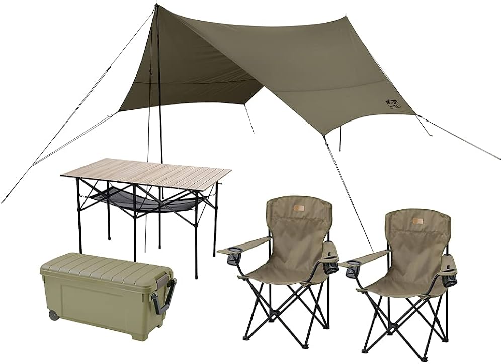 Amazon | アイリスオーヤマ 初心者セット キャンプセット 2人用 5点