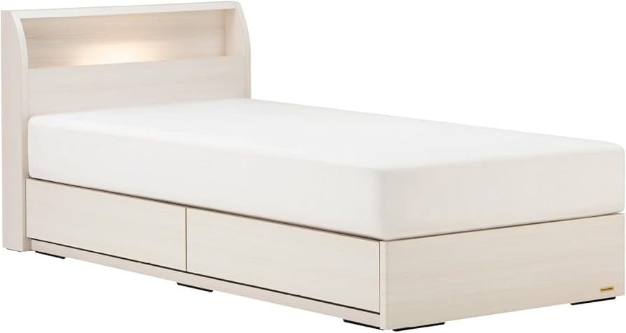 Amazon｜【フランスベッド正規品】 ベッド ホワイト シングルサイズ