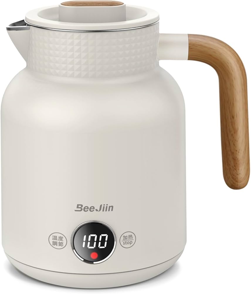 Amazon | 電気ケトル 1L 6階段温度調節可能 4時間保温 触れても熱く