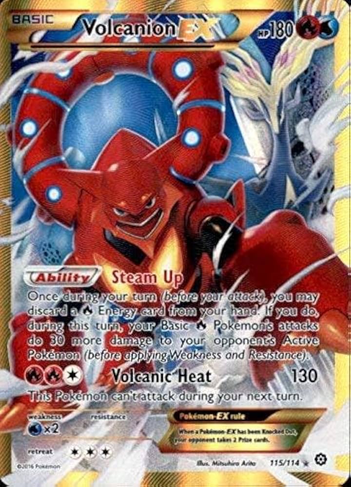 Pokemon USA, Inc. Pokemon Volcanion-EX (115/114) XY Steam Siege