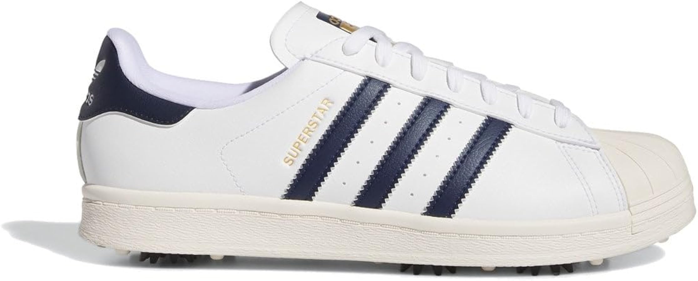 Amazon | [アディダス] GOLF SUPERSTAR SPIKED WHITE NAVY AW23 ゴルフ