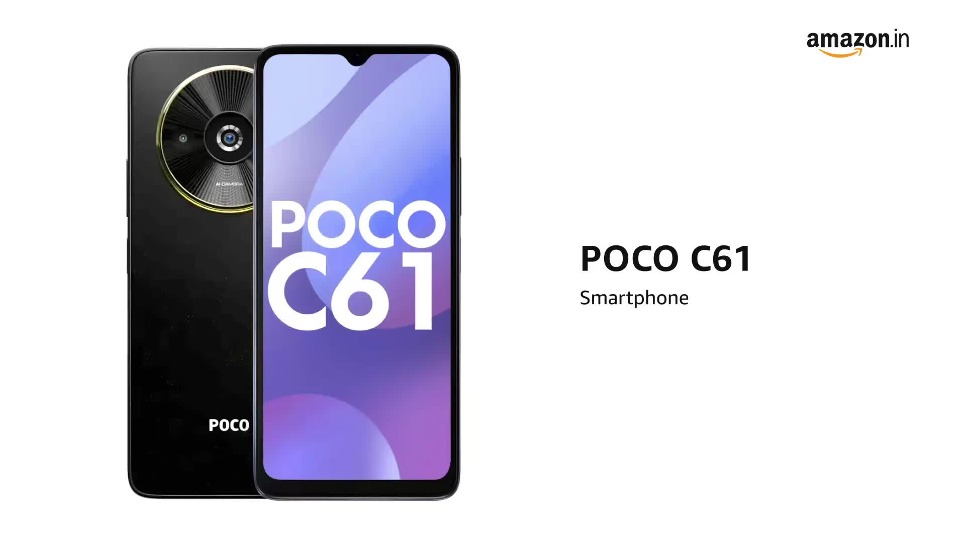 Poco C61 Diamond Dust Black 4GB RAM 64GB ROM : Amazon.in: Electronics