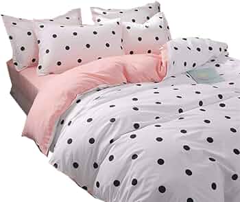 Amazon｜シンプル 水玉 布団カバー カバーセット 寝具カバーセット 4点