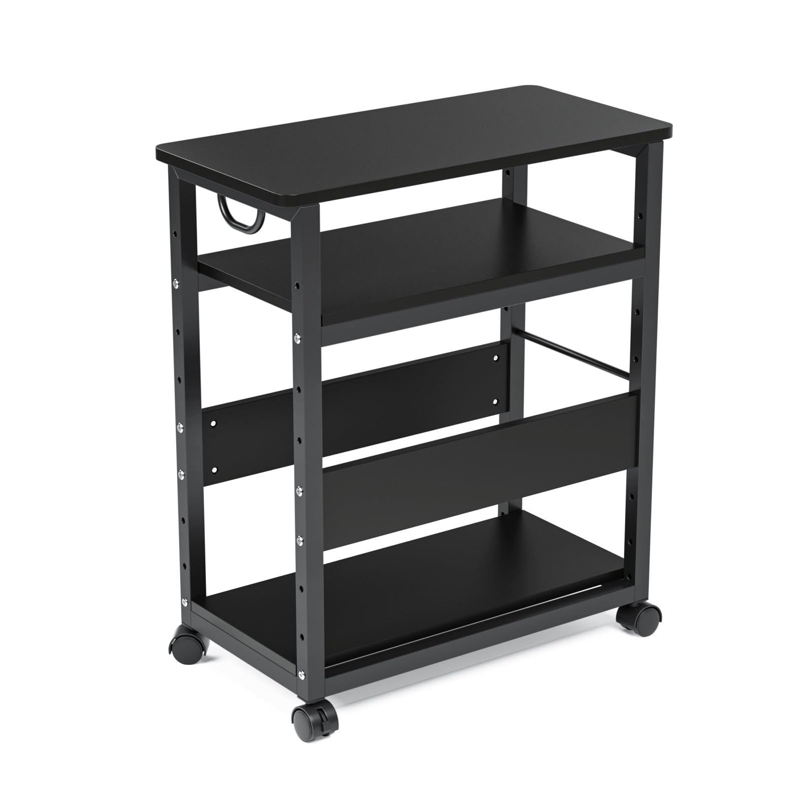 Amazon | DEWEL パソコンデスク ワゴン 3段 木製 pcワゴン キャスター