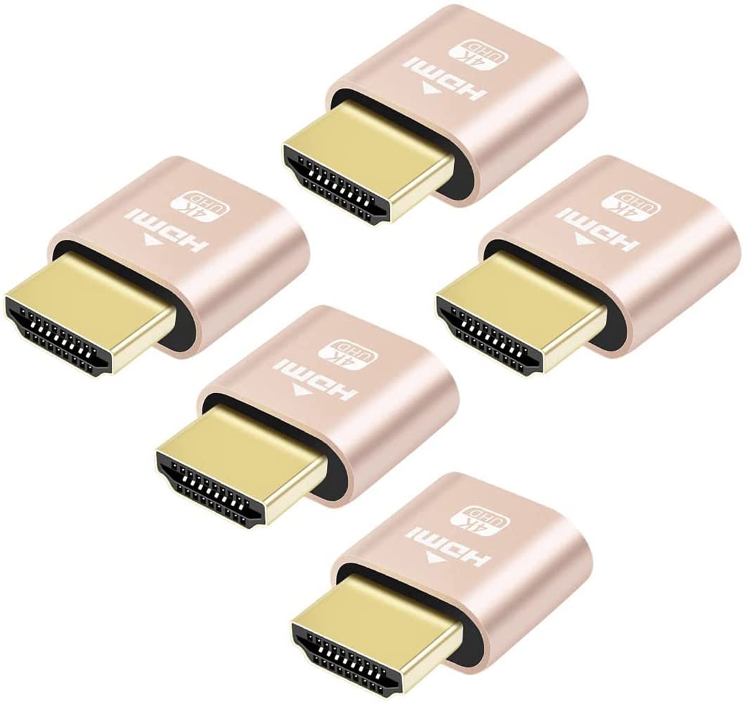 Amazon.co.jp: DTECH 5個入り HDMI ダミー プラグ 4K 60Hz HDMI Dummy