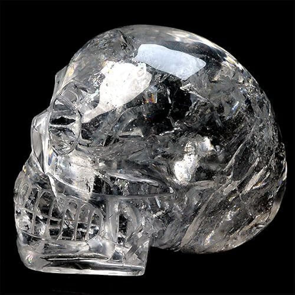 Amazon | 入手困難 極上品質 超透明 水晶 ドクロ クリスタルスカル 虹