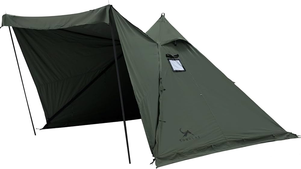 Amazon.co.jp: TOMOUNT ワンポールテント 1.7m TC テント 煙突穴付き