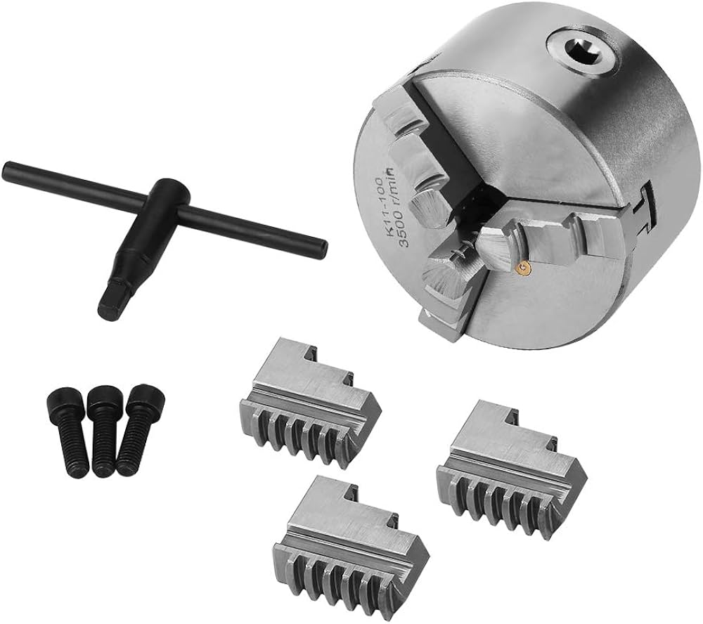 Amazon.co.jp: 旋盤チャック 三爪 スクロールチャック 一体爪型 100mm